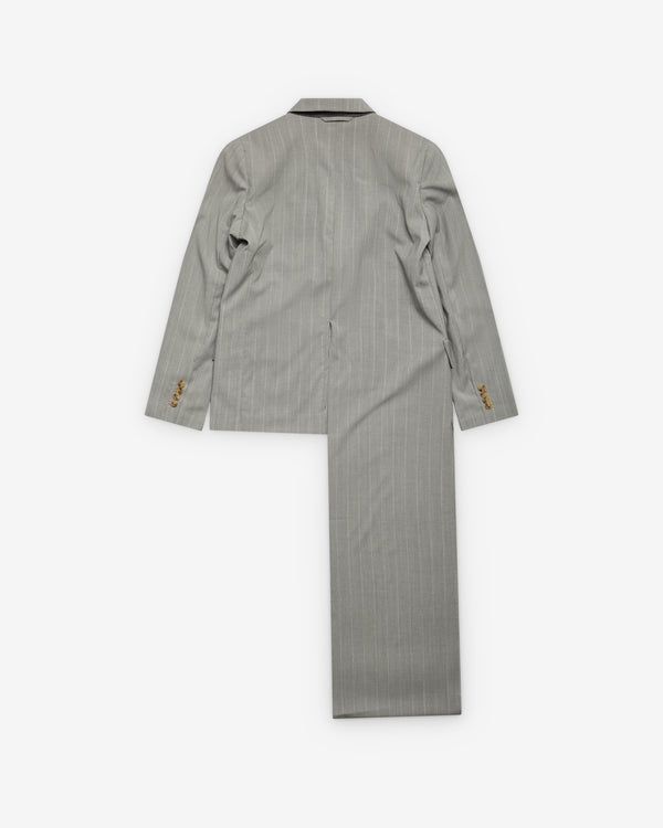 LITKOVSKA_LITKOVSKA - Women's Scarf-Lapel Deconstructed Jacket - (Grey)_JACKETS