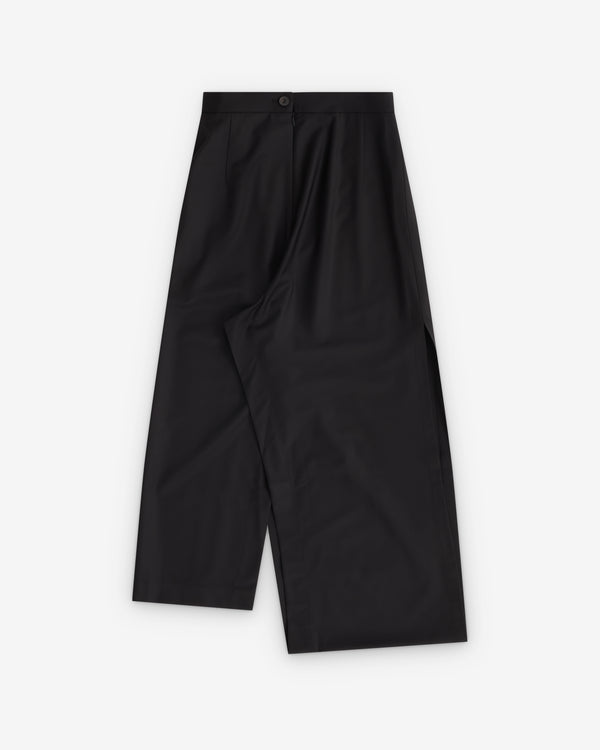 LITKOVSKA_LITKOVSKA - Women's Asymmetric Wool-Blend Mini Skirt - (Black)_SKIRTS