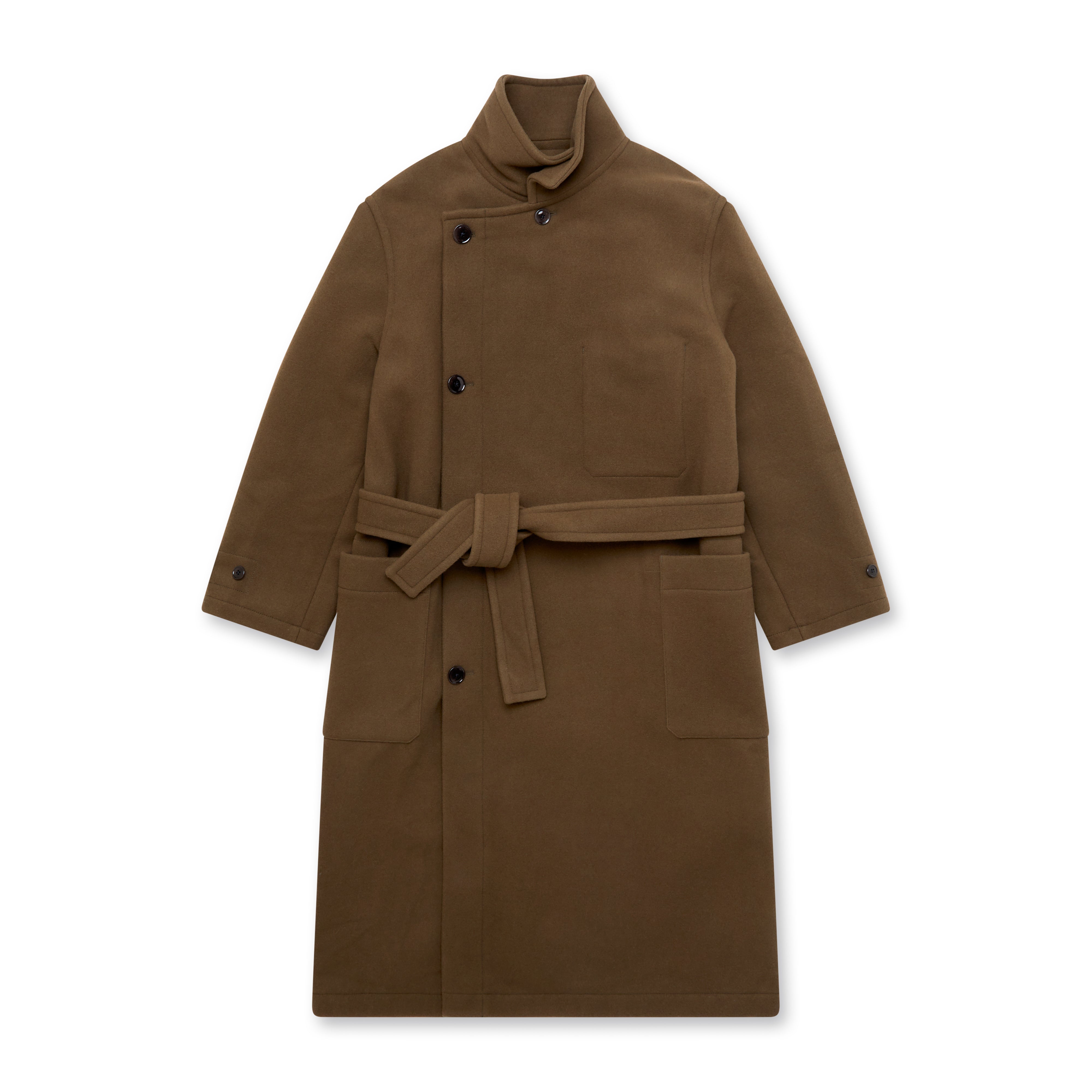 LEMAIRE - Men's Wrap Coat - (Brown) | Dover Street Market E-Shop