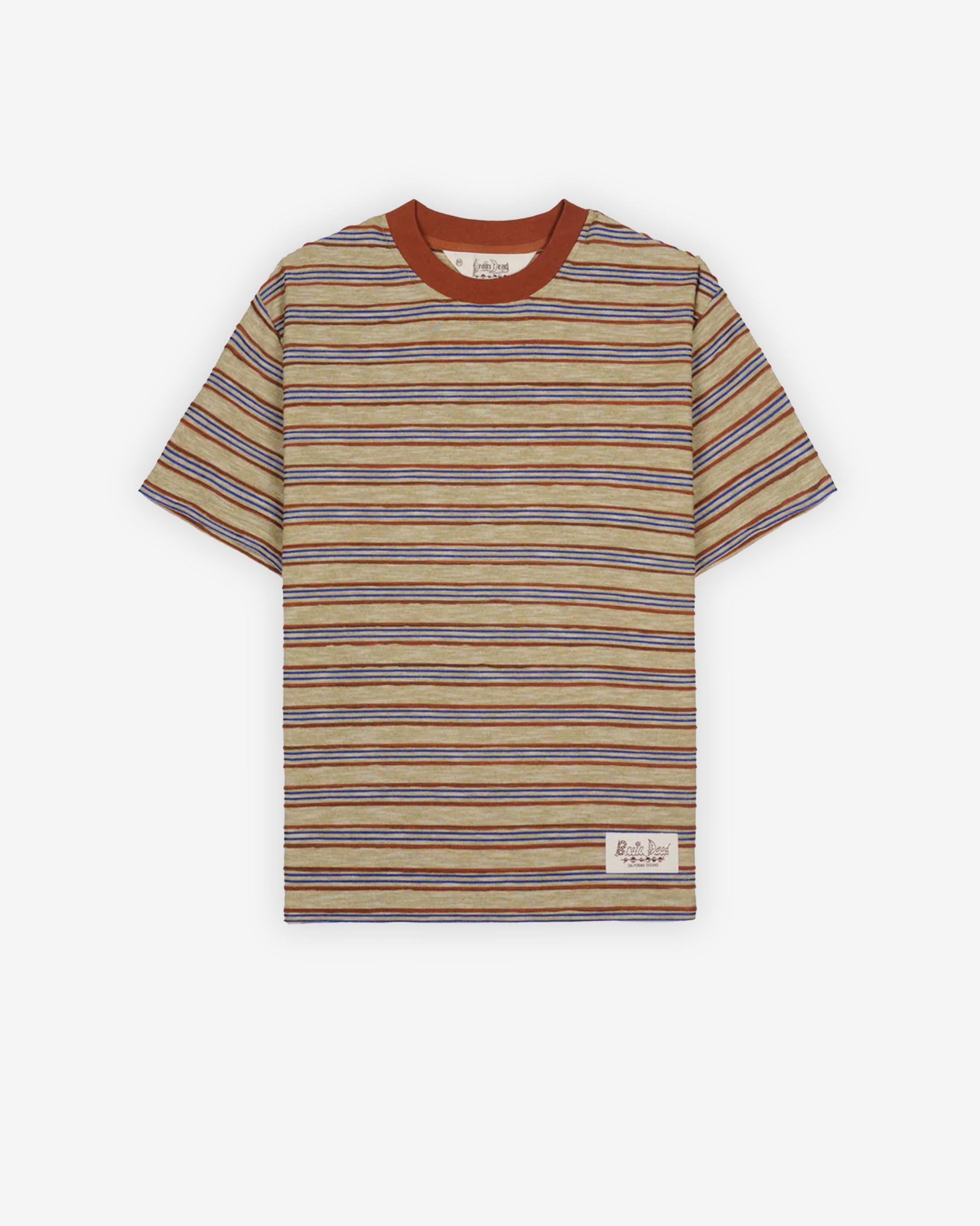 BRAIN DEAD - Men's Pudu Stripe Short Sleeve - (Natural) view 1, Click to Zoom in