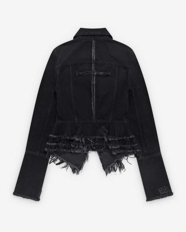 Matieres Fecales_Matières Fécales - Women's Mikaela Denim Jacket - (Black)_JACKETS