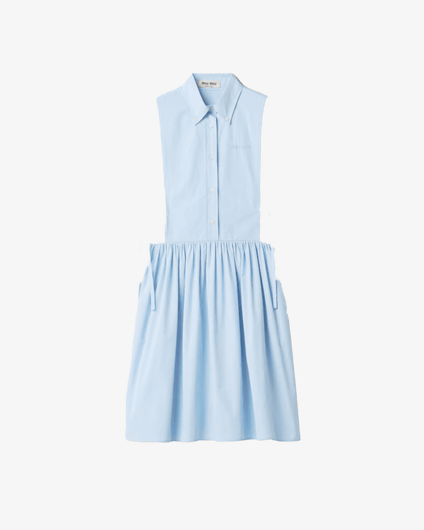 MIU MIU - Women's Popeline Dress - (Light Blue)