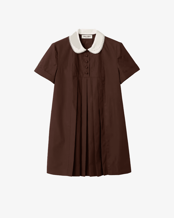 MIU MIU - Women's Popeline Dress - (Brown)
