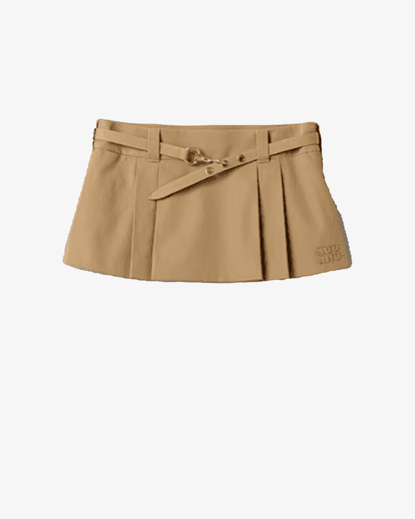 MIU MIU - Women's Popeline Skirt - (Beige)