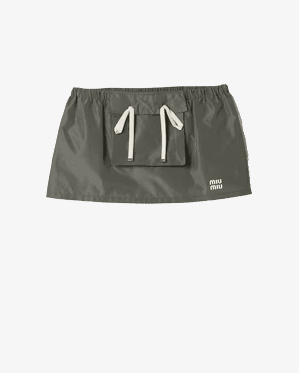 MIU MIU - Women's Tela Tec Skirt - (Khaki)