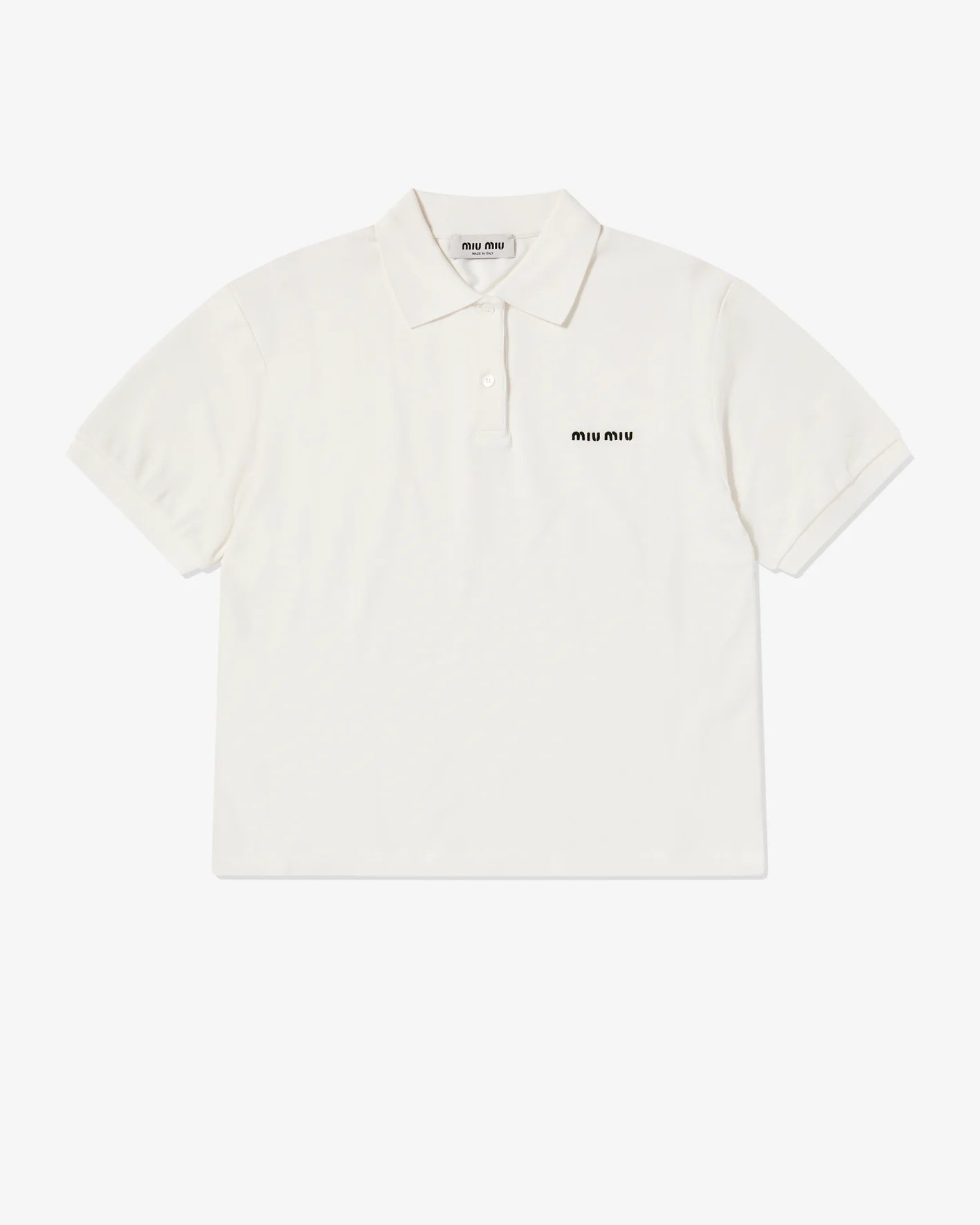 Miu Miu - Women's Piqué Polo Shirt - (White) | Dover Street Market E ...