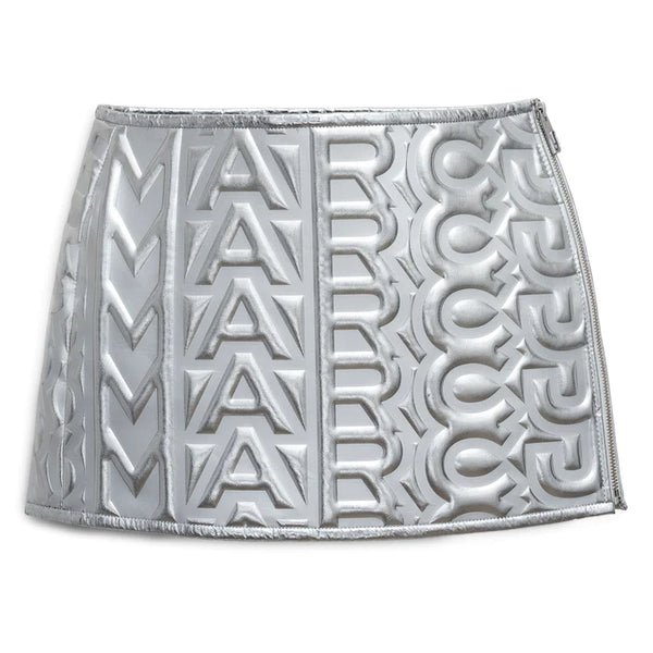 MARC JACOBS - Puffy Leather Mini Skirt - (040 Silver)