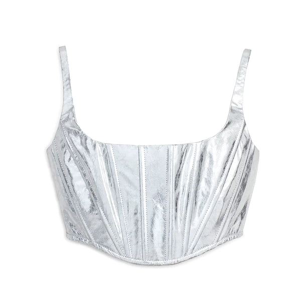 MARC JACOBS - Leather Bustier - (040 Silver)