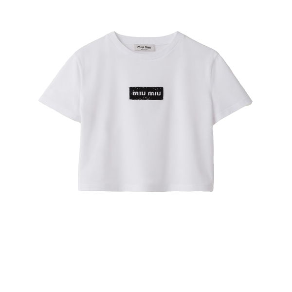 MIU MIU - Women's Jersey T-Shirt - (F0009 Bianco)