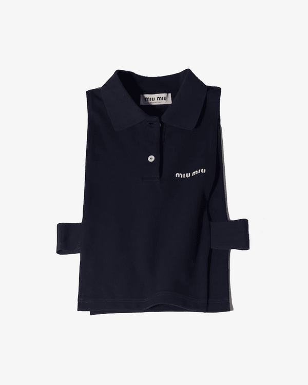 MIU MIU - Women's Piquet Bib - (Navy)
