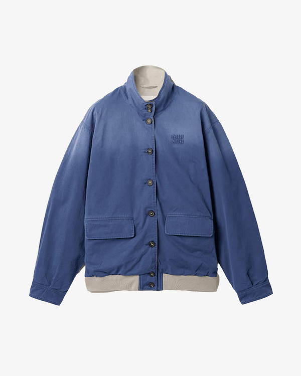 MIU MIU - Women's Twill Old And Panama Reversibile Blouson - (Navy)