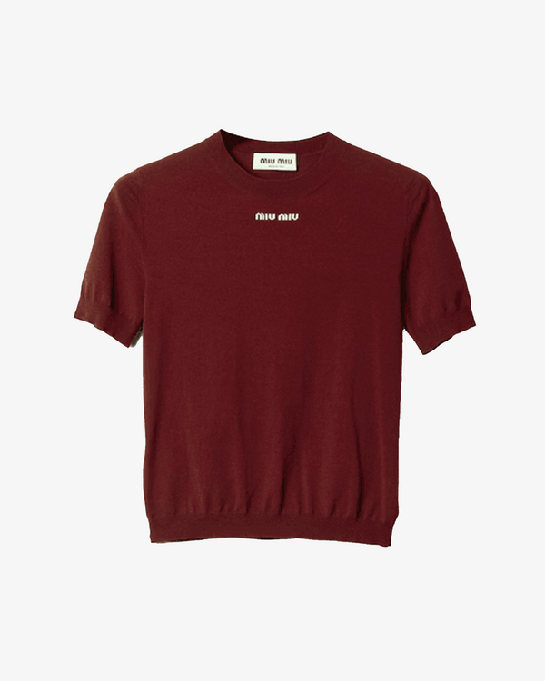 MIU MIU - Women's Viscose Logo - (Marron)