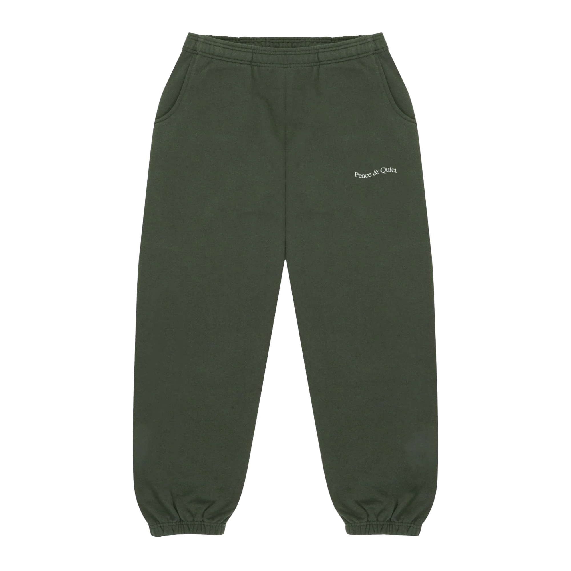 MUSEUM OF PEACE AND QUIET: Men's Wordmark Sweatpants (Olive) | DSMS E-SHOP