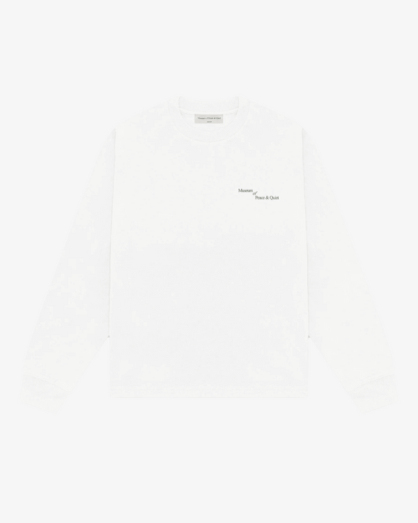 MUSEUM OF PEACE AND QUIET - Men's Italic Ls Shirt - (White)