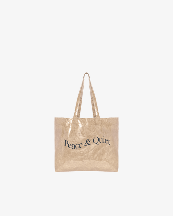 MUSEUM OF PEACE AND QUIET - Men's Woodmark Pvc Kraft Tote Bag - (Off-White)