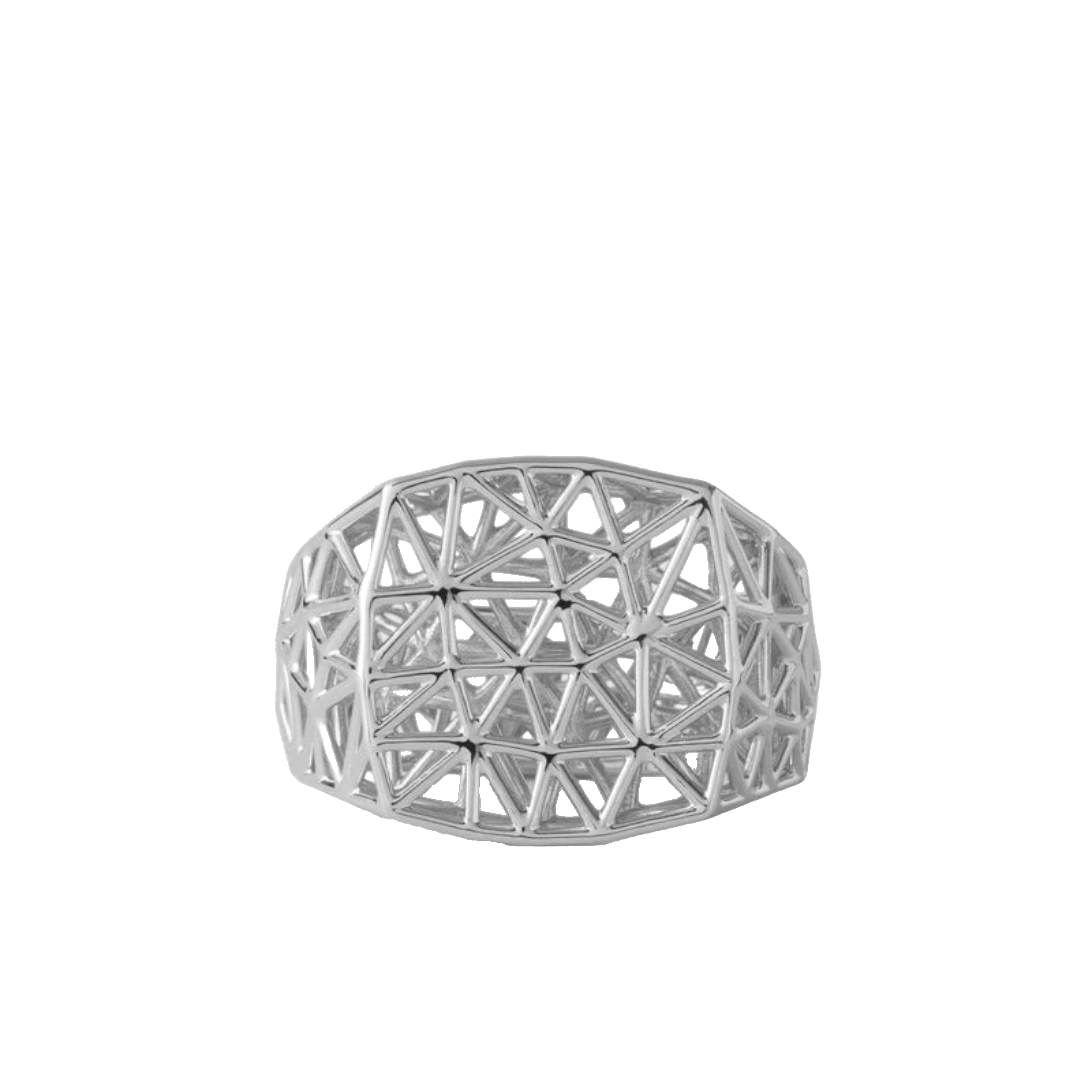 Tom Wood mesh-panelling sterling silver ring