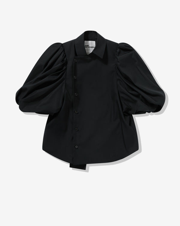 Noir Kei Ninomiya - Women's Cotton Ruffled Sleeve Shirt - (Black)