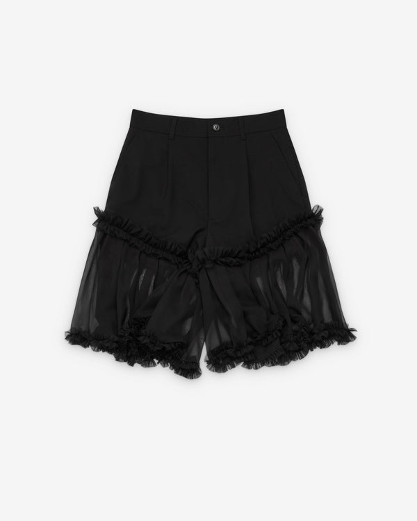 Noir Kei Ninomiya - Women's Pleated Tulle Shorts - (Black)