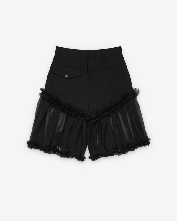Noir Kei Ninomiya - Women's Pleated Tulle Shorts - (Black)
