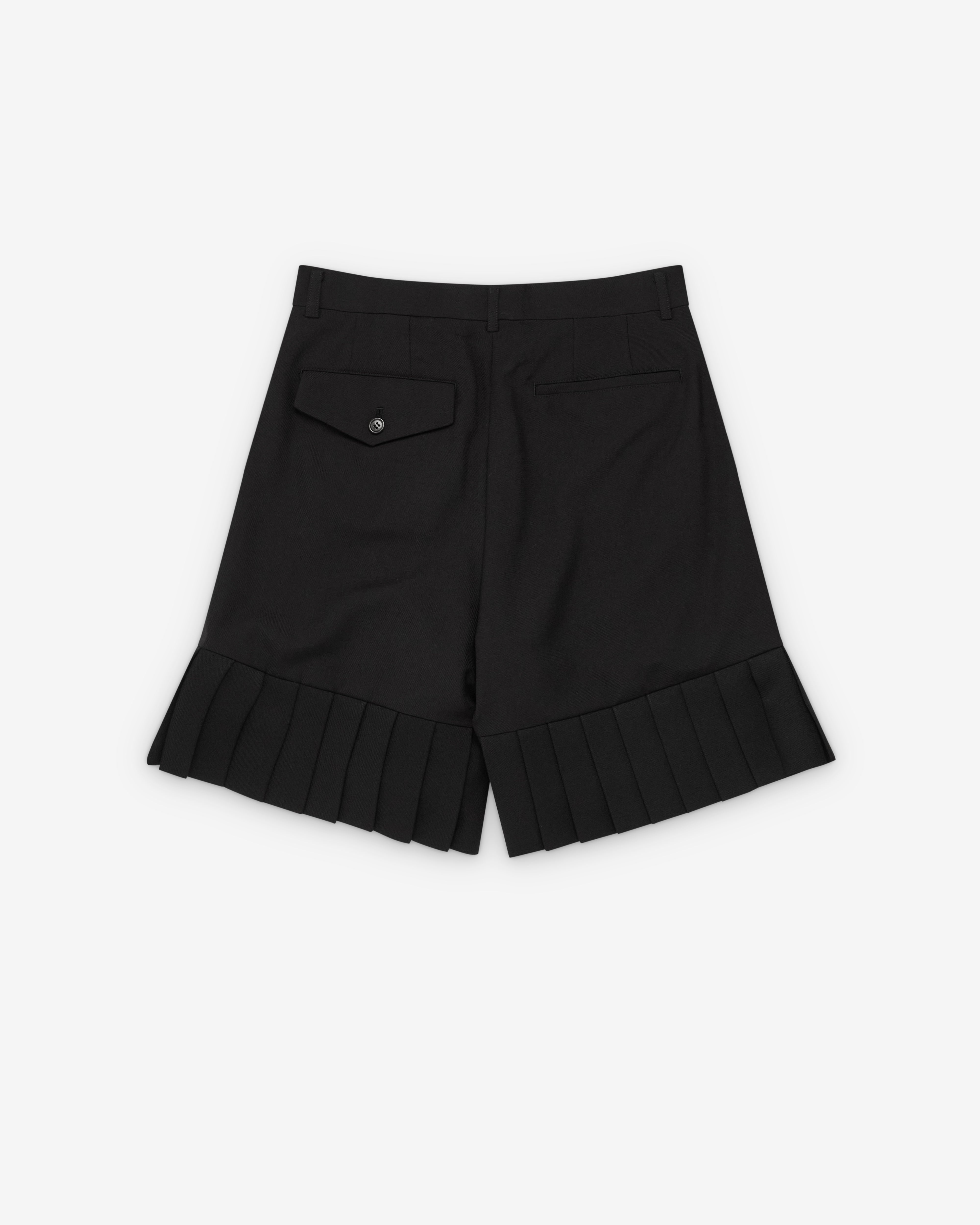 Noir Kei Ninomiya: Women's Pleated Shorts (Black) | DSMS E-SHOP