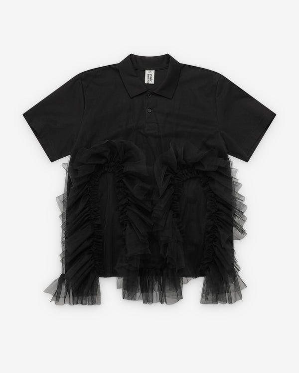 Noir Kei Ninomiya - Women's Tulle Polo Shirt - (Black)