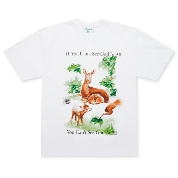 Online Ceramics - Deer In The Forest Tee - (White)