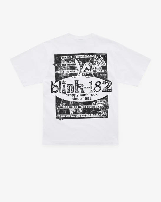 Online Ceramics_Online Ceramics - Men's Blink-182 What'S My Age Again?" White Short Sleeve Tee - (White)_TEES