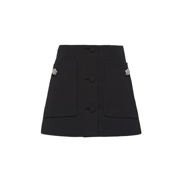 PRADA - Women's Skirt With Embellished Button - (Black)