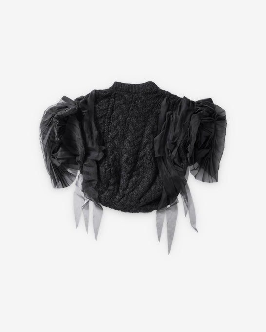 PAULINE DUJANCOURT - Women's Francisca Pleated Hand-Knit Vest  - (Black)