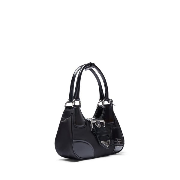 Prada_Prada - Women's Prada Moon Re-Nylon and Leather Bag - (Black)_TOP HANDLE