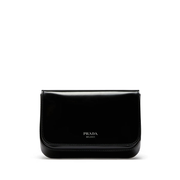 Prada_Prada - Men's Brushed Leather Mini Bag - (Black)_MINI BAGS
