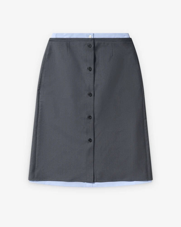 Prada - Women's Light Mohair+Chambray Skirts - (Grey)