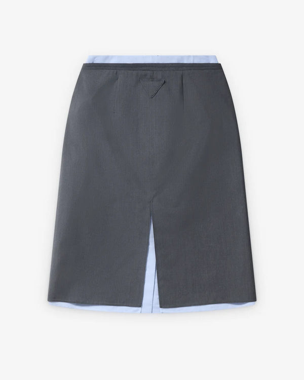 Prada - Women's Light Mohair+Chambray Skirts - (Grey)
