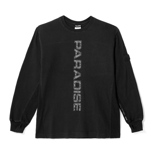 PARADISE YOUTH CLUB - Prompt Waffle Ls Tee - (Black)