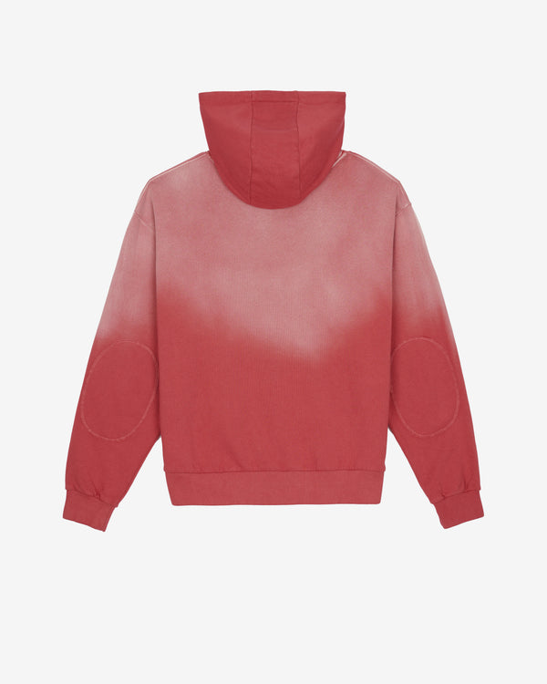 Brain Dead_BRAIN DEAD - Men's Padded Elbow Zip-Up Hoodie - (Red)_HOODS
