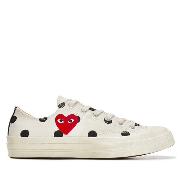 Play Converse - Polka Dot Red Heart Chuck Taylor All Star ’70 Low Sneakers - (White)