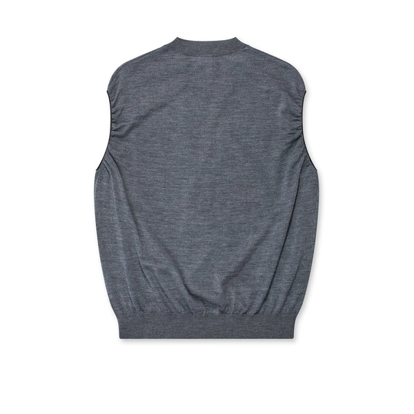 Raf Simons_RAF SIMONS - Women's Sleeveless Fine Knit Sweater - (Grey)_TOPS