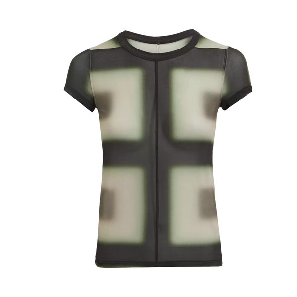 RICK OWENS - Women's Cropped Level T-Shirt - (Black Plaid)