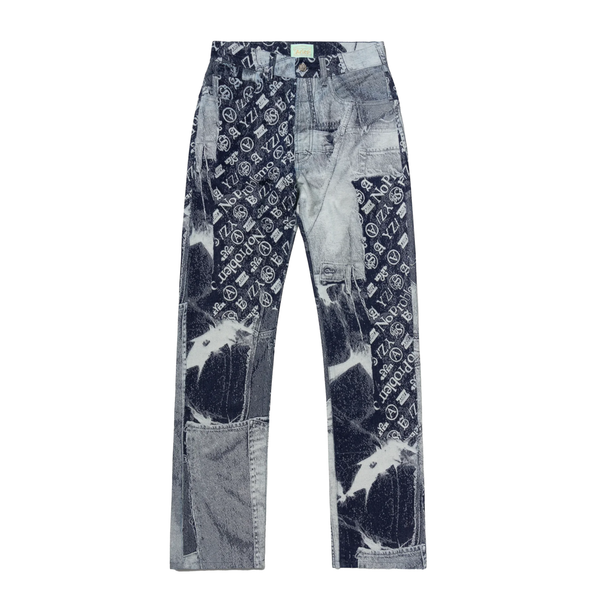 ARIES - Jacquard Patchwork Lilly Jean - (Blue)