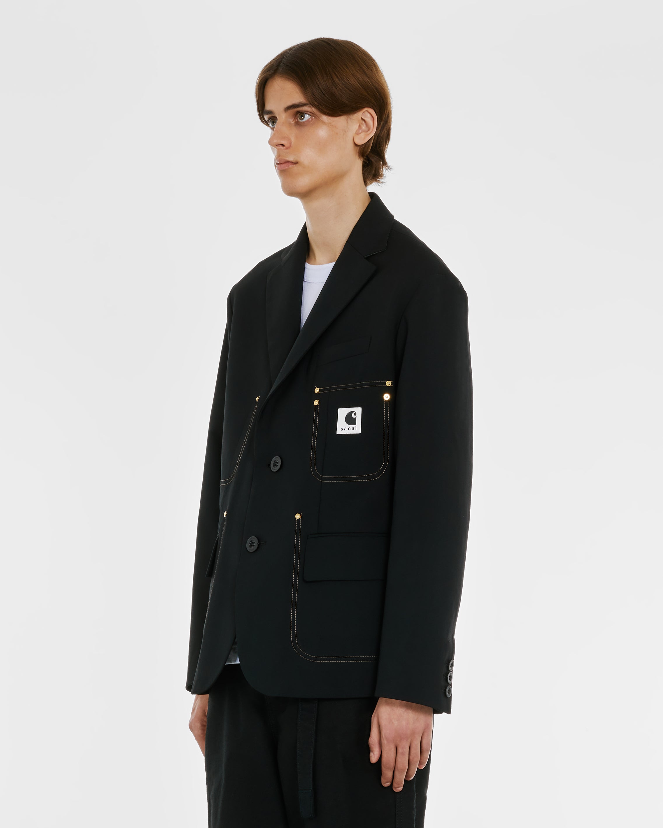 sacai - Men's Carhartt WIP Suiting Bonding Jacket - (Black/Beige)