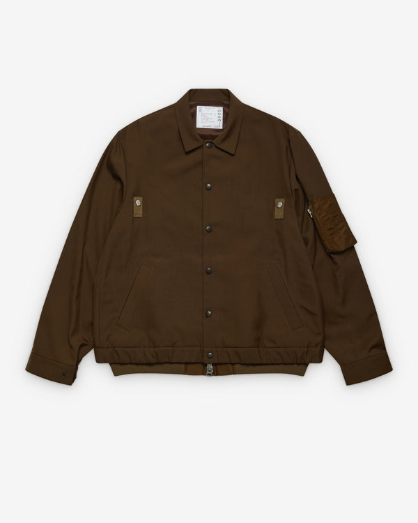 SACAI - Men's Nylon Twill Blouson - (Brown)