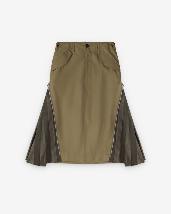 SACAI - Women's Cotton Weather Skirt - (Beige)