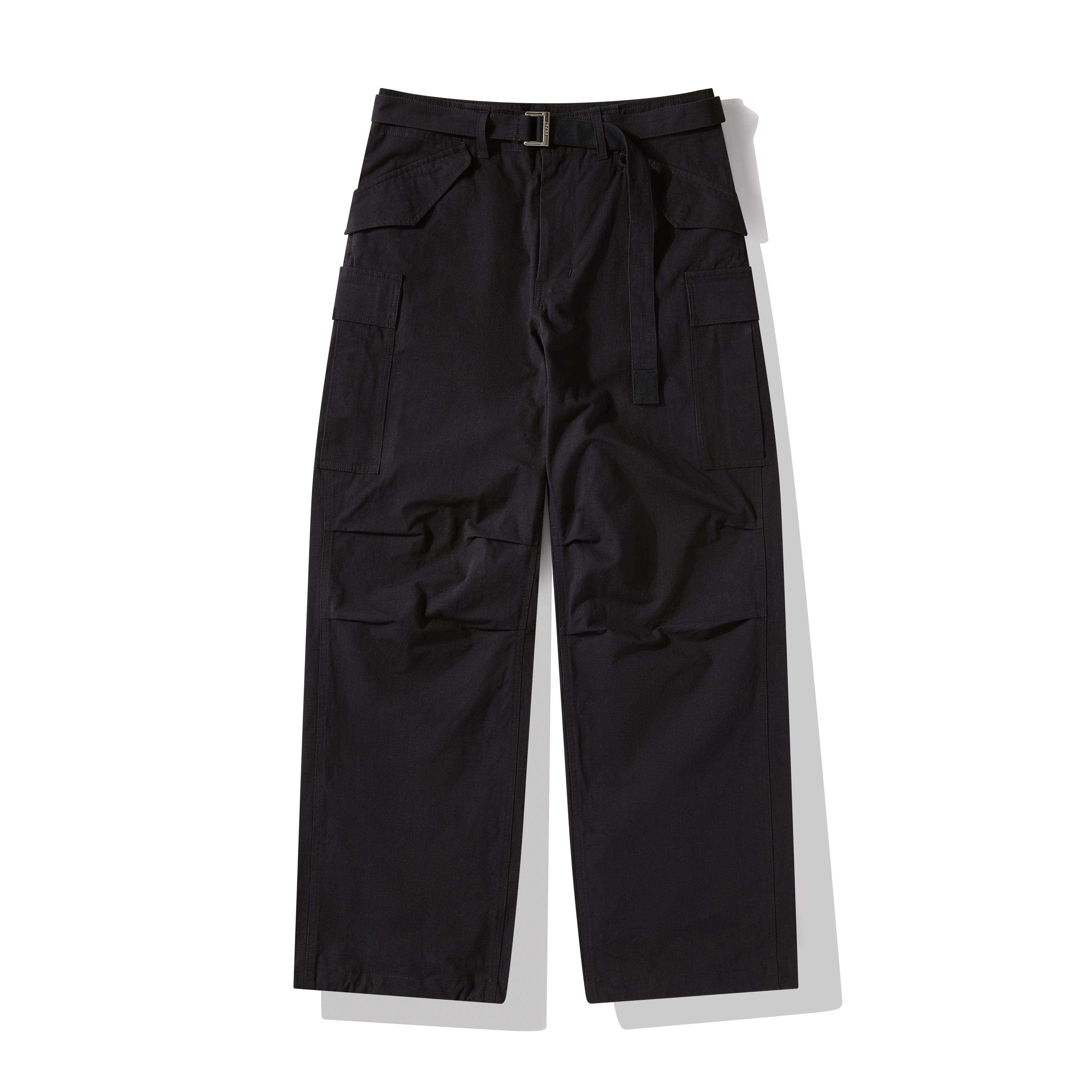 Sacai: Men's Rip Stop Pants (1 Black) | DSMS E-SHOP