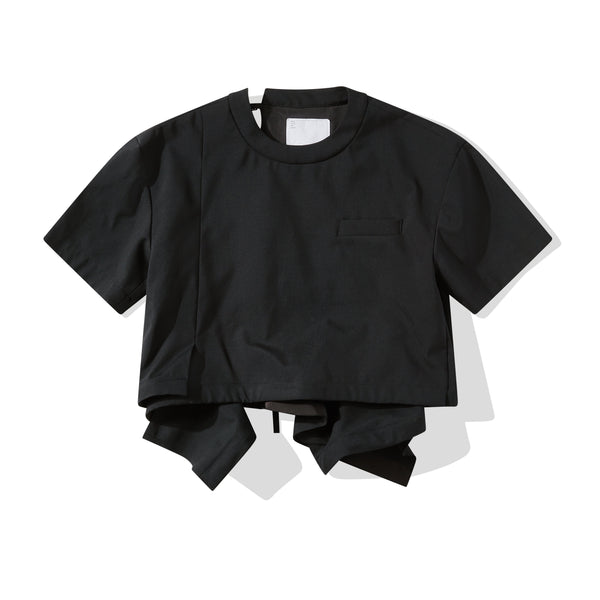 sacai - Women's Cropped Short Sleeve Top - (Black)