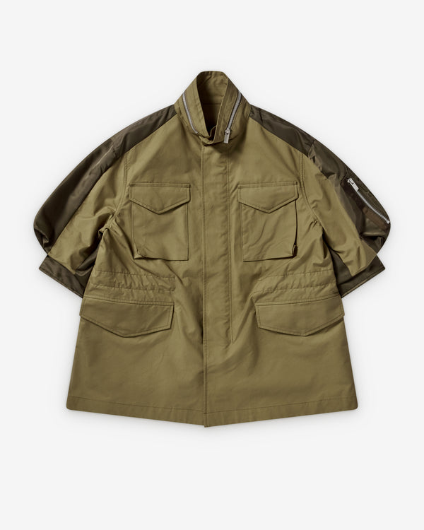 SACAI - Women's Cotton Weather Jacket - (Beige)