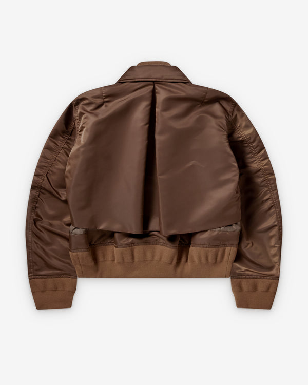 SACAI - Women's Nylon Twill Blouson - (Brown)