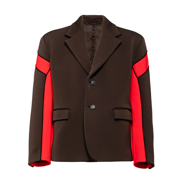 PRADA - Men's Tricotina Stretch Jackets - (F0Y22 Cocoa Brown/Red)