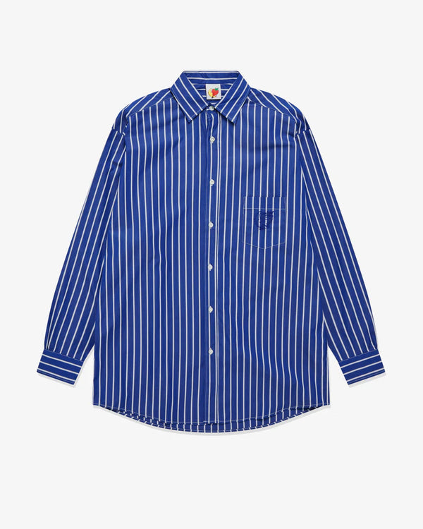 Sky High Farm Workwear - Striped Button Down Shirt - (Blue Stripe)