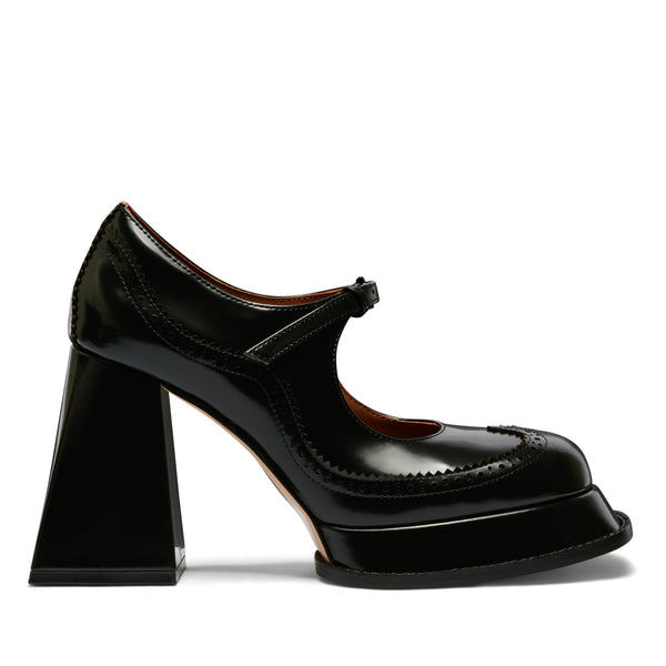 SHUSHU/TONG - Women's High-Heel Oxfords - (Black)