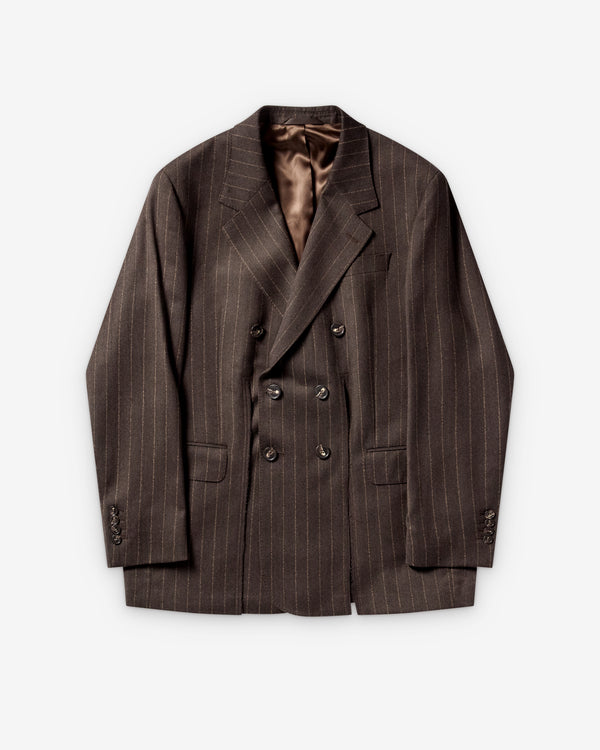 SIMONE ROCHA - Men's Double Breasted Hem Slice Jacket - (Brown)